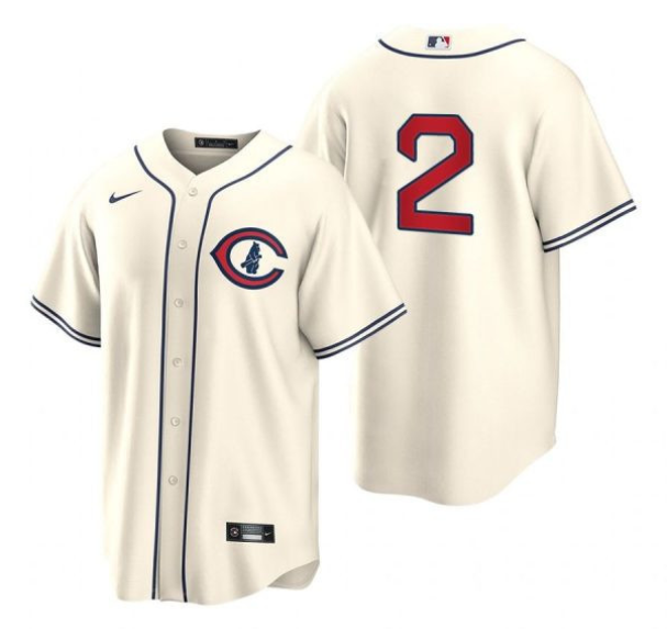 Men's Chicago Cubs #2 Nico Hoerner 2022 Cream Field of Dreams Cool Base Stitched Baseball Jersey Men's Chicago Cubs #2 Nico Hoerner 2022 Cream Field of Dreams Cool Base Stitched Baseball Jersey